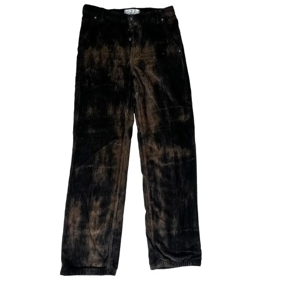 Free People Reese Pitched Straight Corduroy Pants Tie Dye Brown Tan 27 - Picture 4 of 10